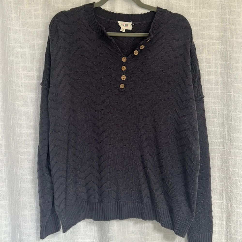 Long sleeve chevron sweater